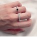 Λευκόχρυσο σειρέ δαχτυλίδι Κ14 με ζιργκόν